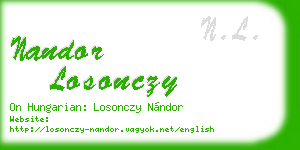 nandor losonczy business card